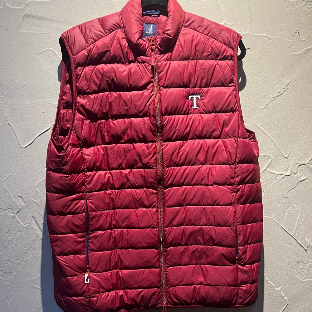 RARE!! Mens Johnnie-O Texas Rangers Down puffer vest